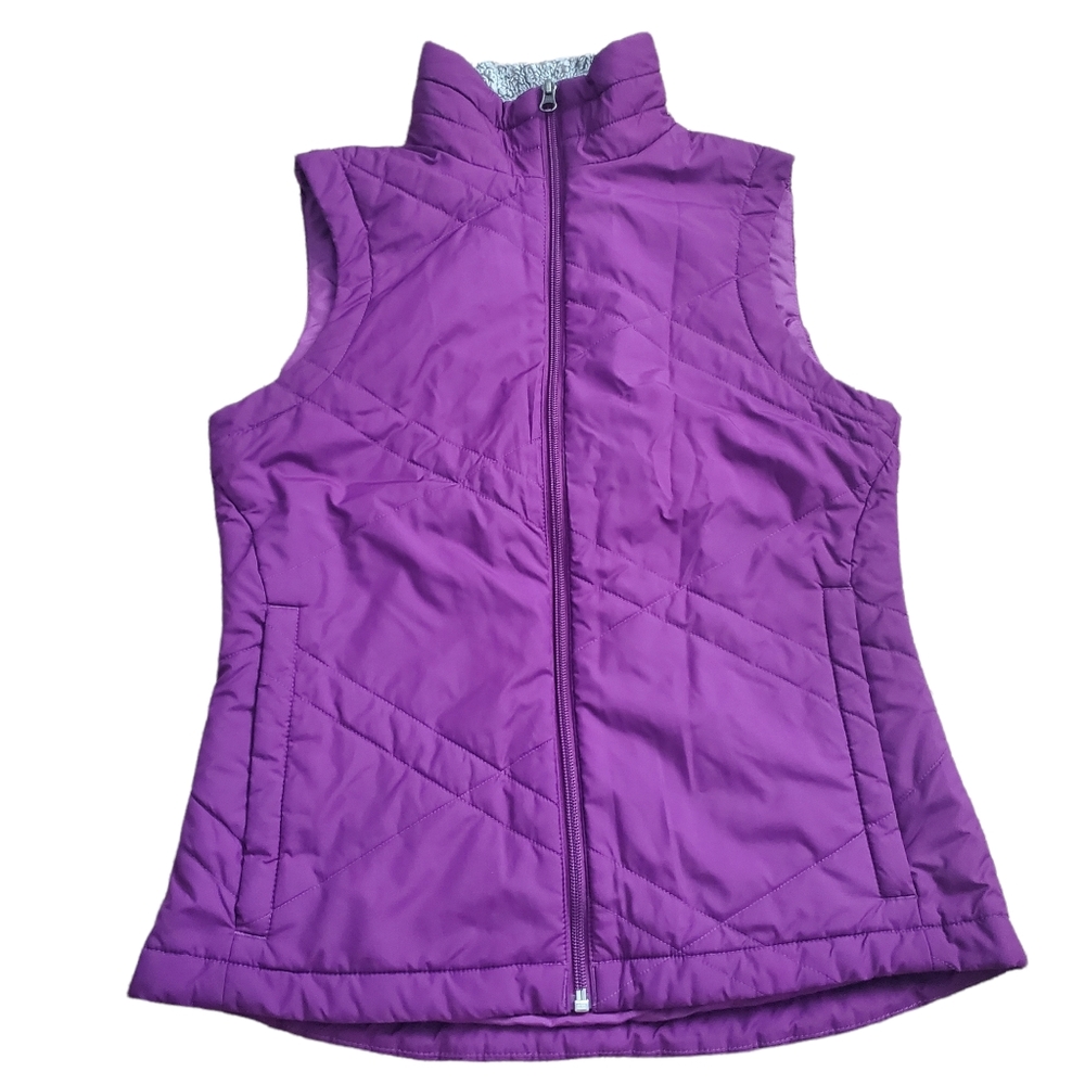 COLUMBIA | Purple Sherpa Collar Vest | Small